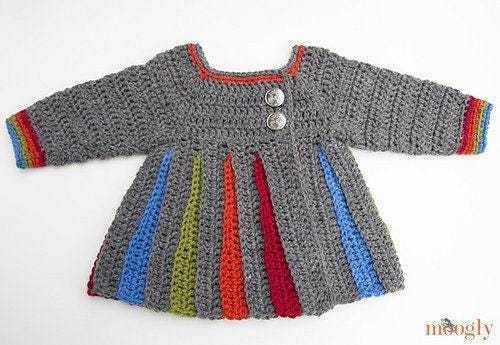 Eloise Baby Sweater Crochet Pattern PDF