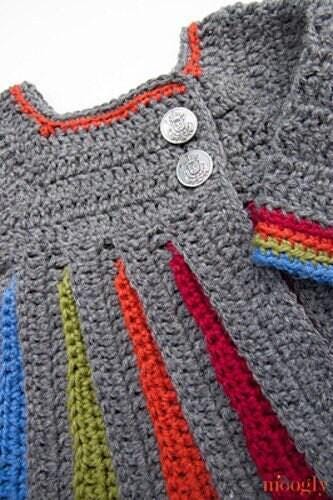 Eloise Baby Sweater Crochet Pattern PDF