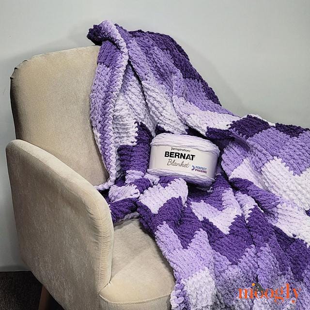 Pixel Blanket Tunisian Crochet Pattern - Easy Reversible Throw - Super Bulky Yarn - Pattern PDF