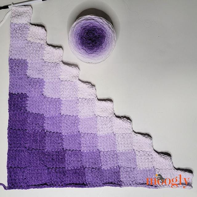 Pixel Blanket Tunisian Crochet Pattern - Easy Reversible Throw - Super Bulky Yarn - Pattern PDF