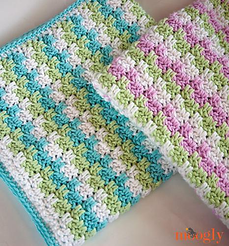 Crochet Blanket Pattern - Leaping Stripes And Blocks - All Sizes PDF