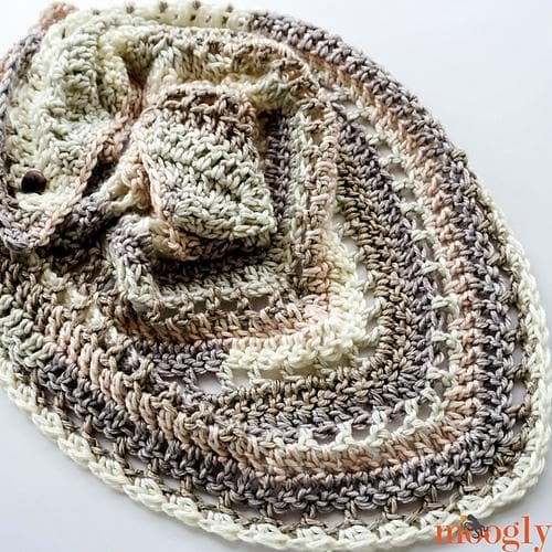 Brown Butter Shawl Crochet Pattern PDF - Bulky Yarn - Advanced Beginner - Teen To Adult - Reversible & Seamless - Top Down Triangle