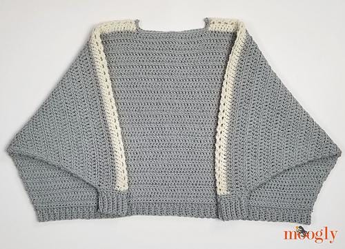 Easy Batwing Lace Sweater Pattern PDF - Crochet Pullover Sweater with Lace Detail
