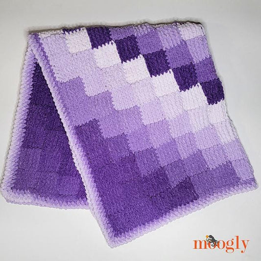 Pixel Blanket Tunisian Crochet Pattern - Easy Reversible Throw - Super Bulky Yarn - Pattern PDF