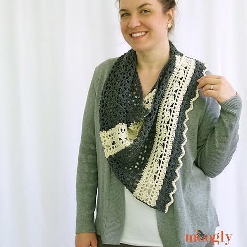 Easy Quicksilver Shawlette Pattern PDF