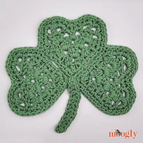 Easy Crochet Clover Shaped Cloth Pattern PDF
