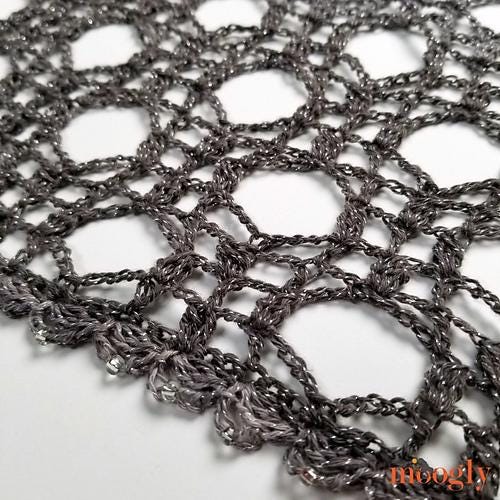 New Moon Wrap Pattern PDF - Intermediate Lace Shawl Crochet Pattern