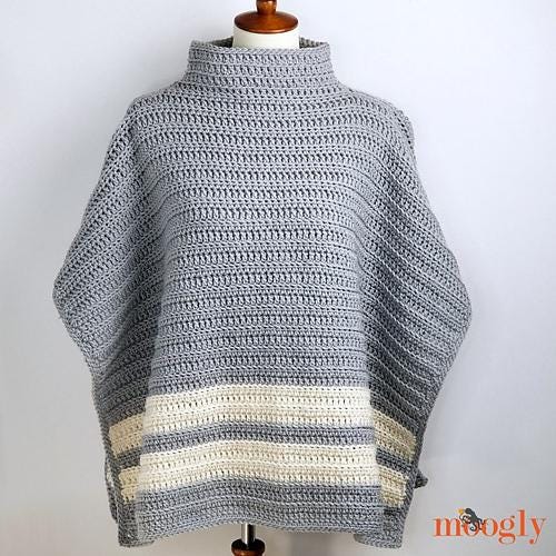 Playoff Poncho Pattern - Oversized Fit - Medium/Aran Yarn - Beginner - Crochet Pattern PDF