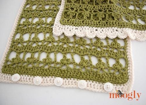 Lucky Day Cowl Pattern - Crochet DK Yarn Intermediate Lace Buttonholes PDF