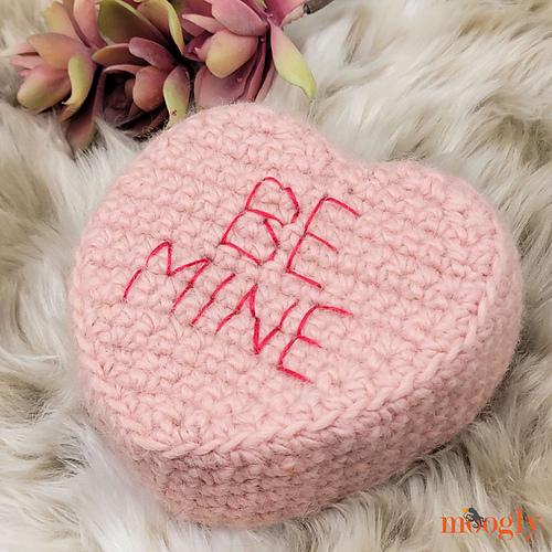 Crochet Conversation Heart Box Pattern - Easy Bulky Yarn - PDF Pattern Only