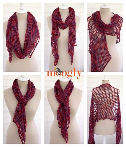 Artfully Simple Angled Scarf Crochet Pattern PDF