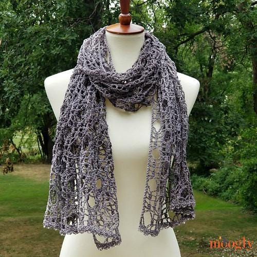 New Moon Wrap Pattern PDF - Intermediate Lace Shawl Crochet Pattern