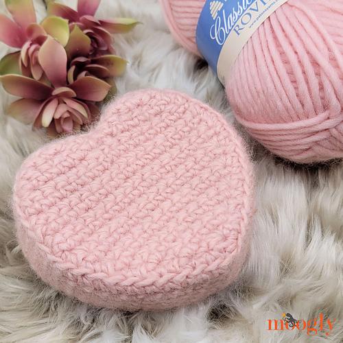 Crochet Conversation Heart Box Pattern - Easy Bulky Yarn - PDF Pattern Only