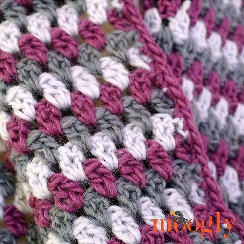 Easy Cowl Pattern - Well Dressed Cowl - Aran Yarn - Stripes - Crochet Pattern PDF