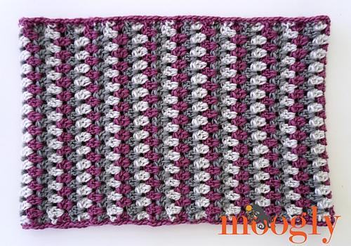 Easy Cowl Pattern - Well Dressed Cowl - Aran Yarn - Stripes - Crochet Pattern PDF