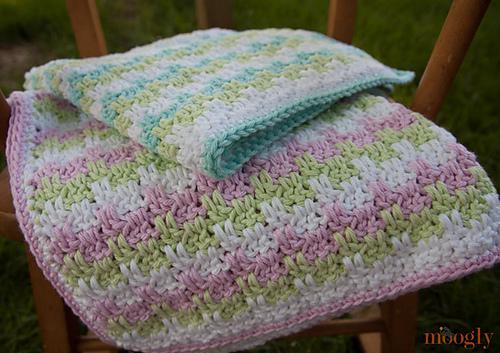 Crochet Blanket Pattern - Leaping Stripes And Blocks - All Sizes PDF