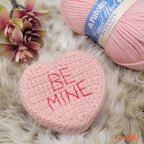 Crochet Conversation Heart Box Pattern - Easy Bulky Yarn - PDF Pattern Only