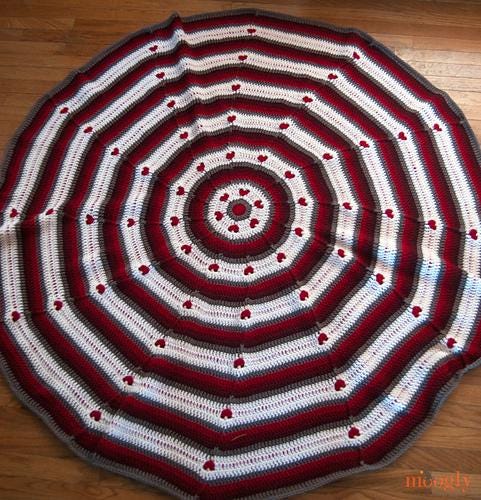 Easy Circle Of Love Afghan Crochet Pattern PDF